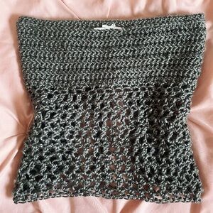 Cute crochet tube top with corset back (Size small)